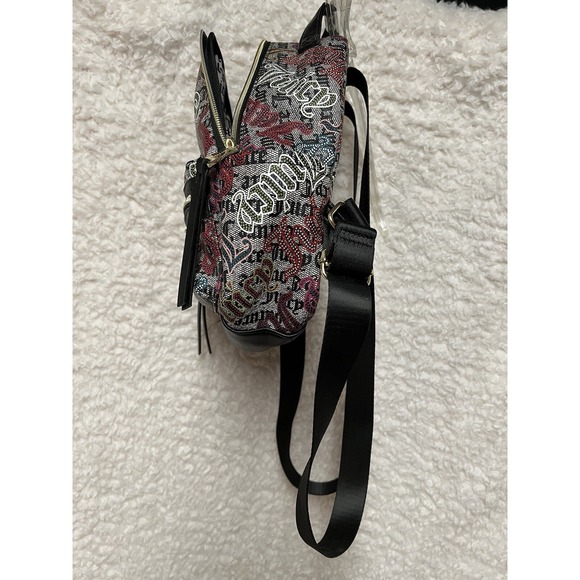 Juicy Couture Mini Backpack 13x10" Y2K Gothic Logo Print Streetwear NEW‎ - Picture 5 of 5